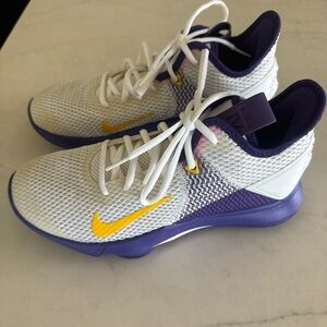 Nike Kids' White, Purple, and Yellow Sneakers